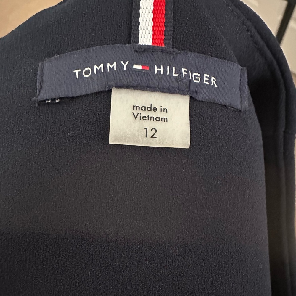 Tommy Hilfiger Elegant Navy and Res Striped Dress - Picture 5 of 6